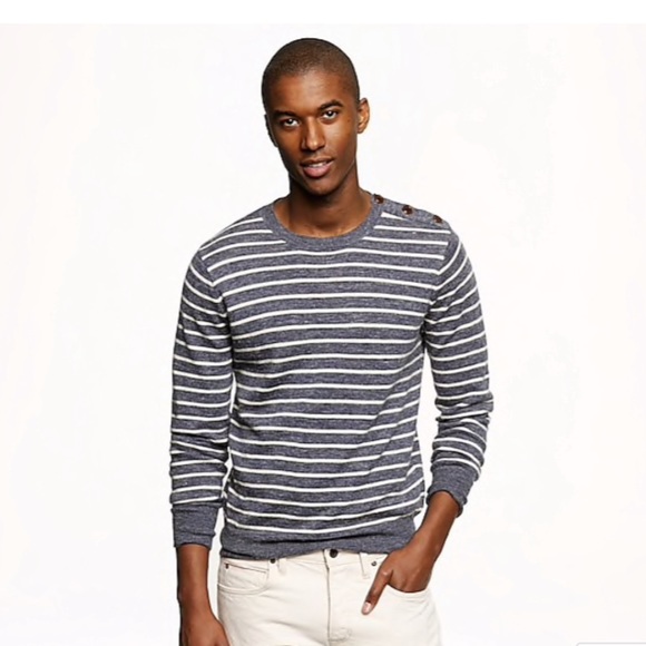 mens shoulder button sweater